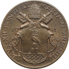 Vatikanstadt 10 Centesimi 1941, UNC, "Papst Pius XII (1939 - 1958)"
