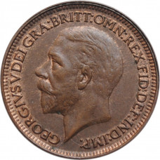 Great Britain 1 farthing 1927, UNC, "King George V (1910 - 1936)"