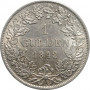 Hessen-Darmstadt 1 Gulden 1842, UNC, "Großherzog Ludwig II (1830 - 1848)"