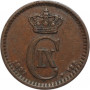 Дания 1 эре 1897 г. VBP, XF, "Король Кристиан IX (1873 - 1906)"