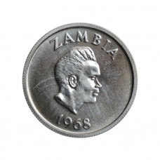 Zambia 5 ngwee 1968, PROOF, "President Kenneth Kaunda (1964 - 1991)"