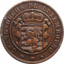 Luxembourg 10 centimes 1865 A, XF, "Grand Duke William III (1849 - 1890)"