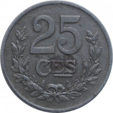 Luxembourg 25 centimes 1919, UNC, "Grand Duchess Charlotte (1918 - 1964)"