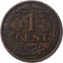 Netherlands 1 cent 1924, XF, "Queen Wilhelmina (1890 - 1948)"