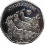 Isle of Man 50 Pence 2007, UNC, "Christmas"