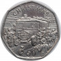 Isle of Man 50 pence 1987 AA, XF, "Christmas"