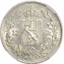 Norwegen 12 Schilling 1873, NGC MS61, "König Oscar II (1872 - 1905)"