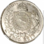 Brasilien 2000 Reis 1889, NGC MS63, "Kaiser Peter II (1831 - 1889)"