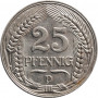 Germany 25 pfennig 1911 D, XF, "German Empire (1871 - 1922)"