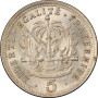 Haiti 5 centimes 1904, PCGS MS64, "Republic of Haiti (1863 - 1985)" Top Pop