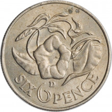 Zambia 6 pence 1964, BU, "Republic of Zambia (1964 - 1967)"