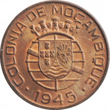 Mozambique 1 escudo 1945, UNC, "Portuguese colony (1935 - 1974)"