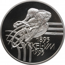 Норвегия 100 крон 1993 г., PROOF, "Чемпионат мира по велоспорту"