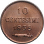 San Marino 10 Centesimi 1938 R, BU, "Republik San Marino (1864 - 1938)"