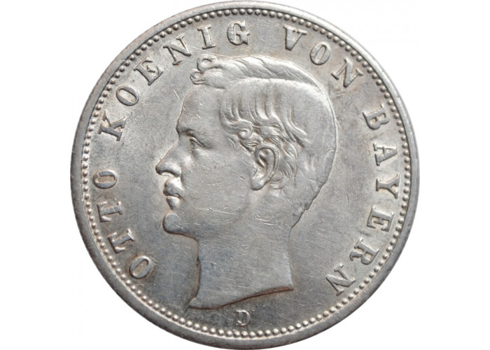 Bavaria 2 mark 1905, AU, "King Otto I (1886 - 1913)"