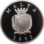 Malta 5 liri 1992, PROOF, "50th Anniversary - George Cross Award"