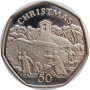 Isle of Man 50 pence 1996, UNC, "Christmas"