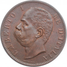 Italy 10 centesimi 1894 R, UNC, "King Umberto I (1878 - 1900)"