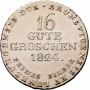 Hannover 16 groschen 1824, NGC MS63, "King George IV (1820 - 1830)"