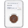 Luxemburg 5 Centimes 1854, NGC MS62 RB, "Großherzog Wilhelm III (1849 - 1890)" Top Pop