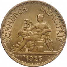 France 2 francs 1926, UNC, "Third Republic (1870 - 1941)"