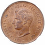 Naples & Sicily 2 tornesi 1859, NGC MS64 RB, "King Francis II (1859 - 1860)"