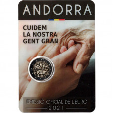 Andorra 2 euro 2021, BU, "Let’s Take Care of Our Elderly"