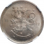 Finnland 1 Mark 1921 H, NGC MS64+, "Republik Finnland (1918 - 1962)"