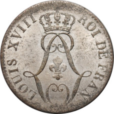 French Guiana 10 centimes 1818 A, UNC, "French colony (1780 - 1846)"