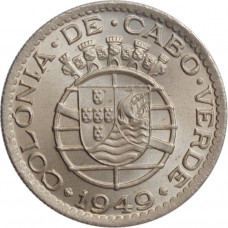 Cape Verde 1 escudo 1949, BU, "Portuguese colony (1914 - 1974)"