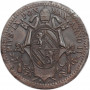 Papal States 1/2 baiocco 1847 R, XF, "Pope Pius IX (1846 - 1878)"