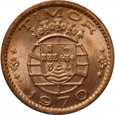 Portuguese Timor 1 escudo 1970, BU, "Escudo (1958 - 1976)"