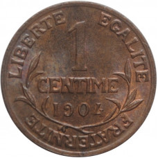 France 1 centime 1904, UNC, "Third Republic (1870 - 1941)"