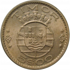 Portuguese Timor 5 escudos 1970, BU, "Escudo (1958 - 1976)"