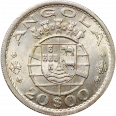 Angola 20 escudos 1952, BU, "Portuguese colony (1921 - 1974)"