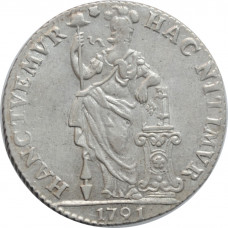 Netherlands (Utrecht) 1 gulden 1791, UNC, "Dutch Republic (1701 - 1794)"