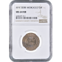 Morocco 5 mazunas AH 1320 (1902) BI, NGC MS64 RB, "Sultan Abdelaziz (1894 - 1908)" Top Pop