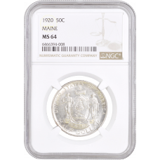 USA half dollar 1920, NGC MS64, "100th Anniversary - State of Maine"