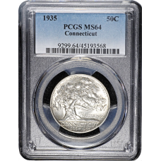 USA half dollar 1935, PCGS MS64, "300th Anniversary - State of Connecticut"