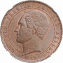 Belgien 10 Centimes 1853, NGC MS64 BN, "Marriage of The Duke"