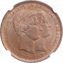 Belgien 10 Centimes 1853, NGC MS64 BN, "Marriage of The Duke"