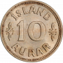 Island 10 Aurar 1929 N, PCGS MS64, "König Christian X (1922 - 1943)"