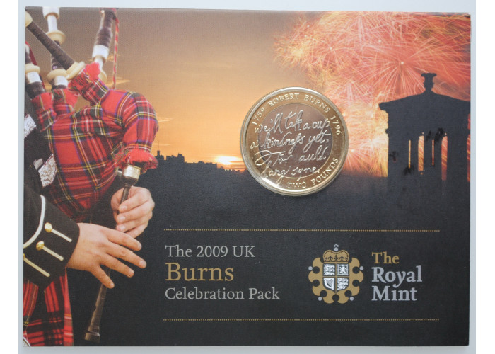 Great Britain 2 pounds 2009, BU, "250th Anniversary - Birth of Robert Burns"