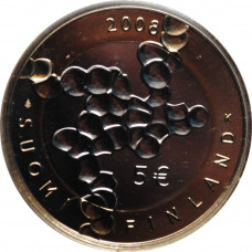 Finland 5 euro 2008, PROOF, "100th Anniversary - Science and Research"