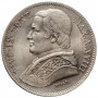 Papal States 20 baiocchi 1864 XVIII R, UNC, "Pope Pius IX (1846 - 1878)"