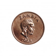 Zambia 1 ngwee 1968, PROOF, "President Kenneth Kaunda (1964 - 1991)"