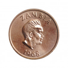 Zambia 2 ngwee 1968, PROOF, "President Kenneth Kaunda (1964 - 1991)"