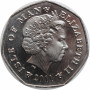 Isle of Man 50 Pence 2011 AA, AU, "Christmas"