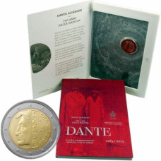 San Marino 2 euro 2015, BU, "750th Anniversary - Birth of Dante Alighieri"